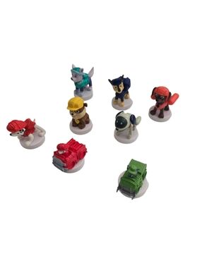 PAW Patrol Mini Figures Cake Toppers Party Favor Set of 8 Marshall Chase Rubble